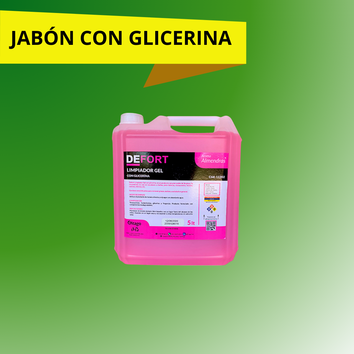 JABÓN CON GLICERINA AROMA ALMENDRAS - 5 LITROS