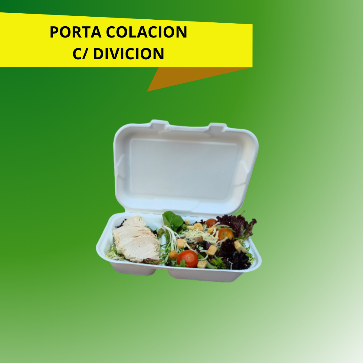 ENVASE BIO PORTA COLACION C/DIVISION