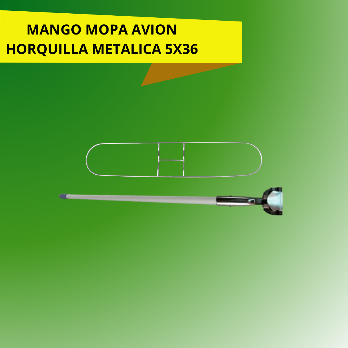 MANGO MOPA AVIÓN HORQUILLA METÁLICA