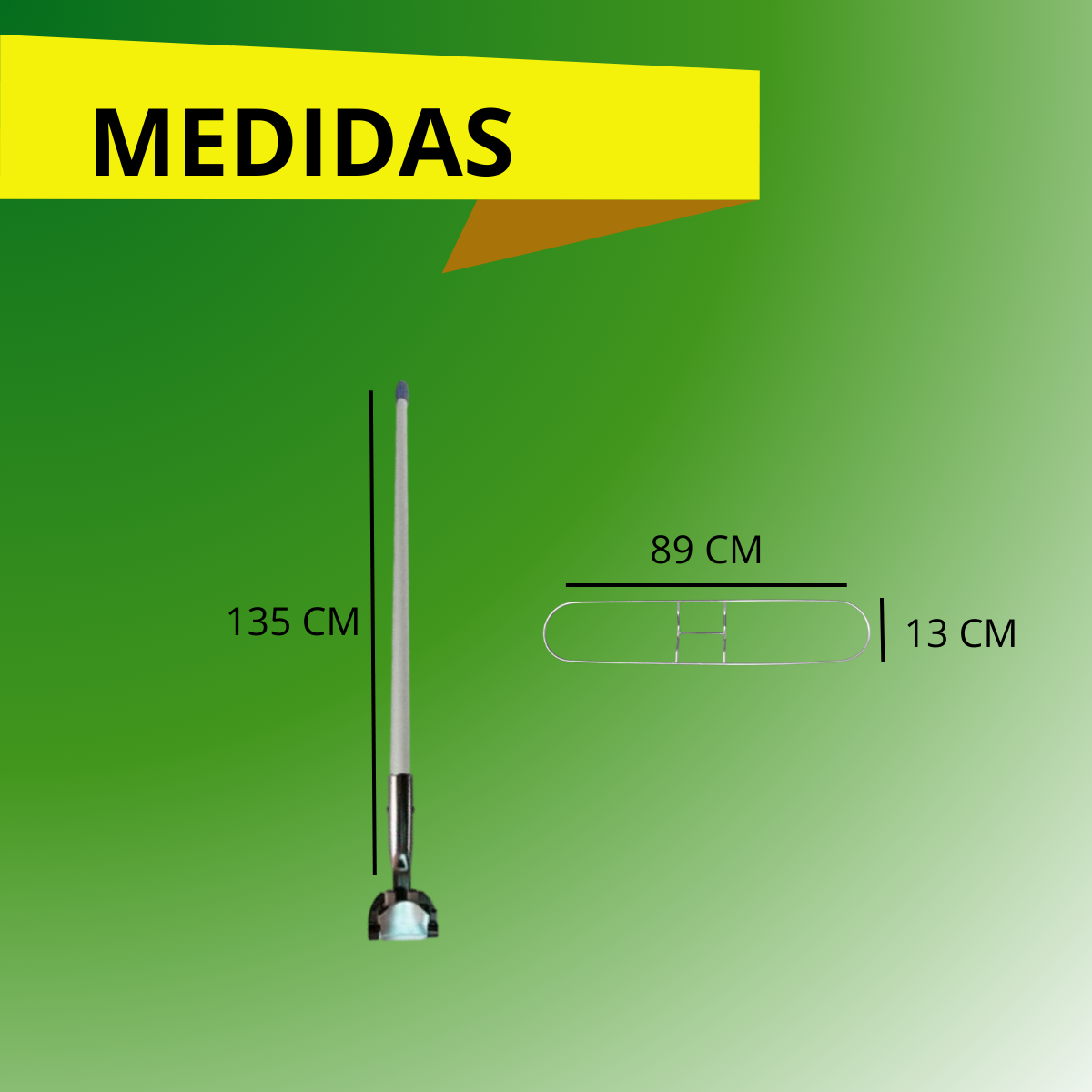 MANGO MOPA AVIÓN HORQUILLA METÁLICA - Image 2