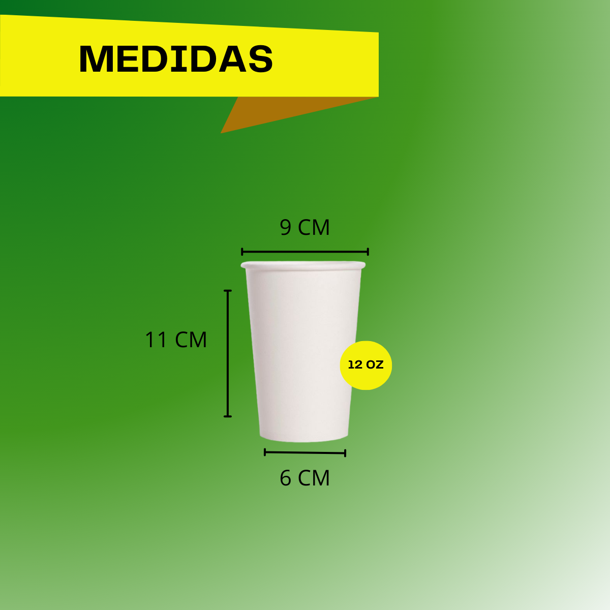 VASO POLIPAPEL BLANCO - 1 CAPA - 12 OZ - Image 2